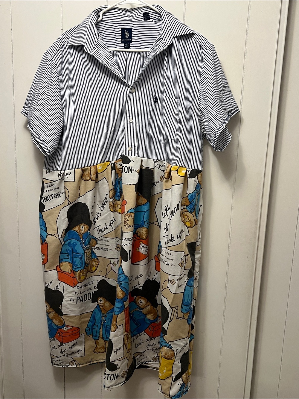 Paddington bear dress upcycle rework large XL